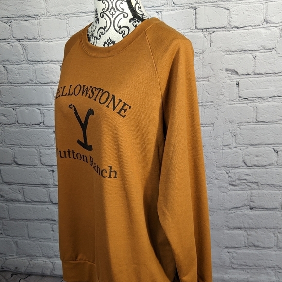 Yellowstone women's long sleeve stretch knit popover size xl sweatshirt top BBIN - Picture 6 of 7